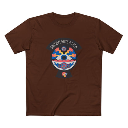Colorful Mushroom Themed Tee, Trendy Adult T-Shirt, Casual Outfit, Gift for Nature Lovers, Psychedelic Art Shirt, Bohemian Style Top