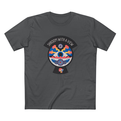 Colorful Mushroom Themed Tee, Trendy Adult T-Shirt, Casual Outfit, Gift for Nature Lovers, Psychedelic Art Shirt, Bohemian Style Top