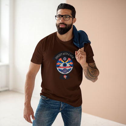 Colorful Mushroom Themed Tee, Trendy Adult T-Shirt, Casual Outfit, Gift for Nature Lovers, Psychedelic Art Shirt, Bohemian Style Top